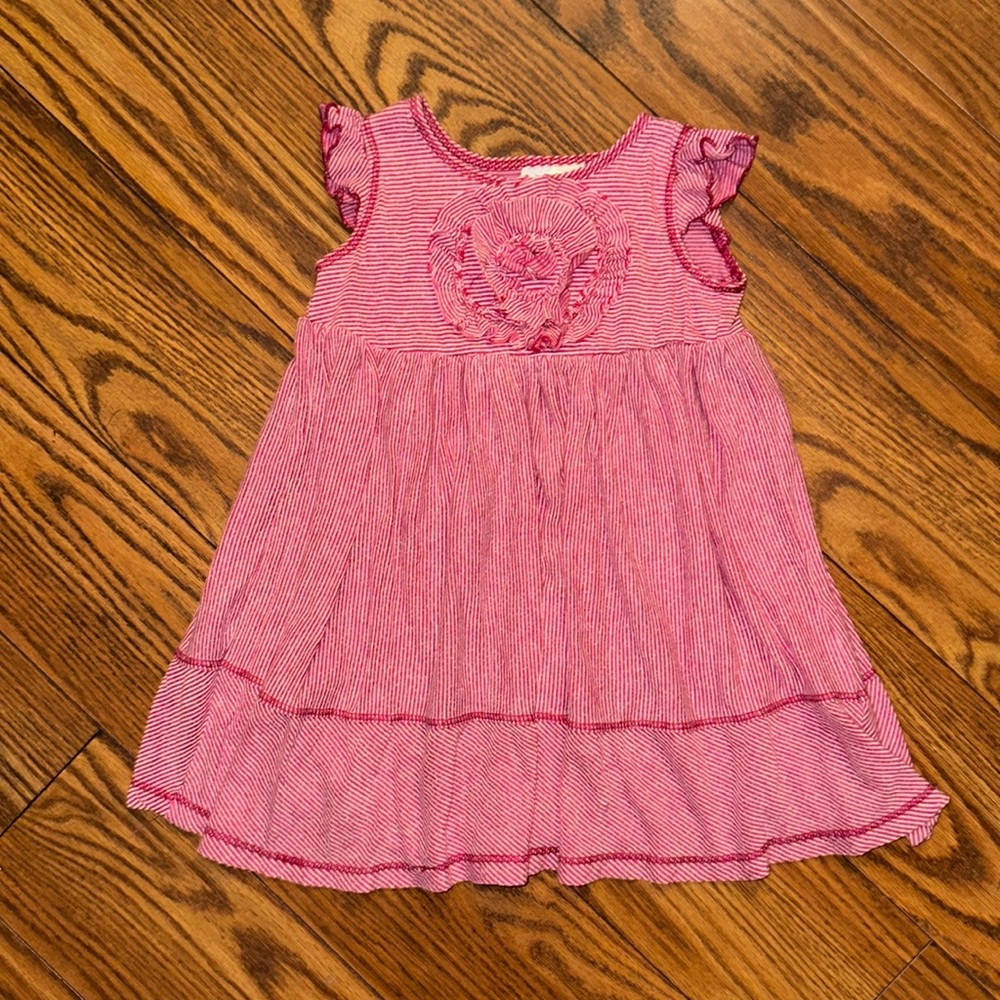 Girl’s Ruffle Flower Flutter Sleeve Twirl Dress 3T